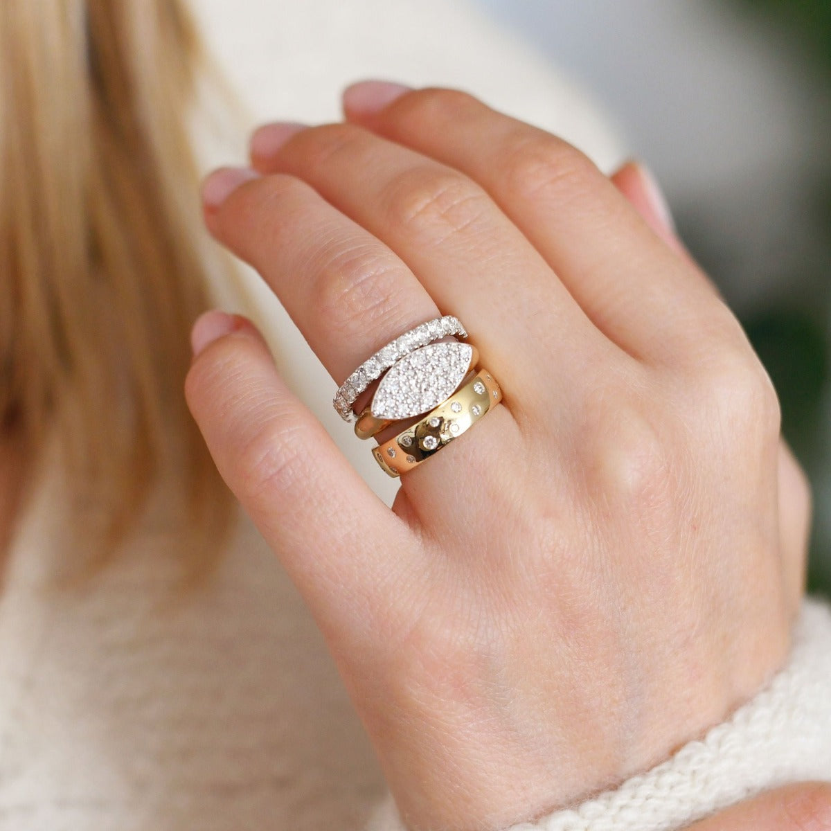 Diamond Polka Dot Ring