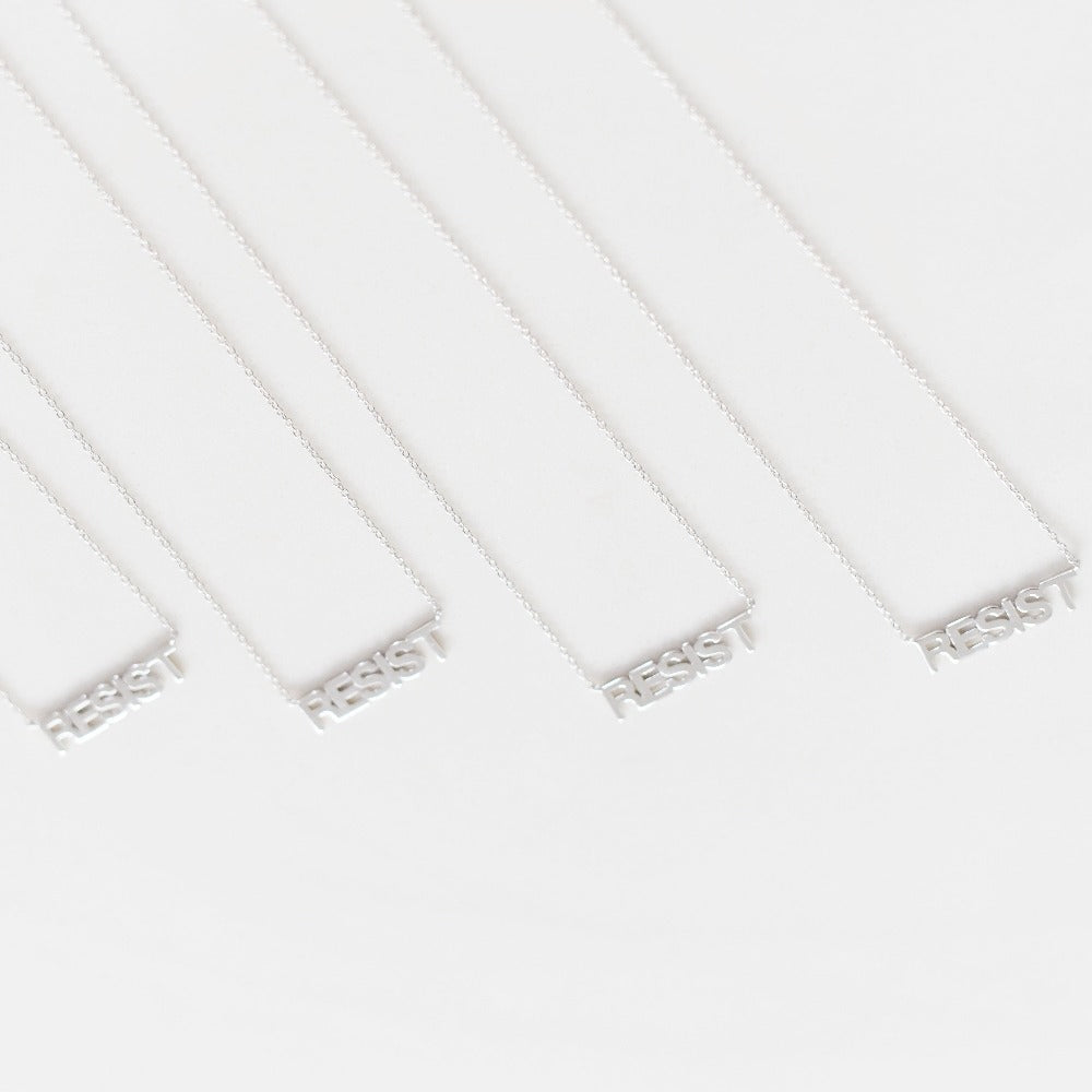Sterling Silver RESIST Necklace