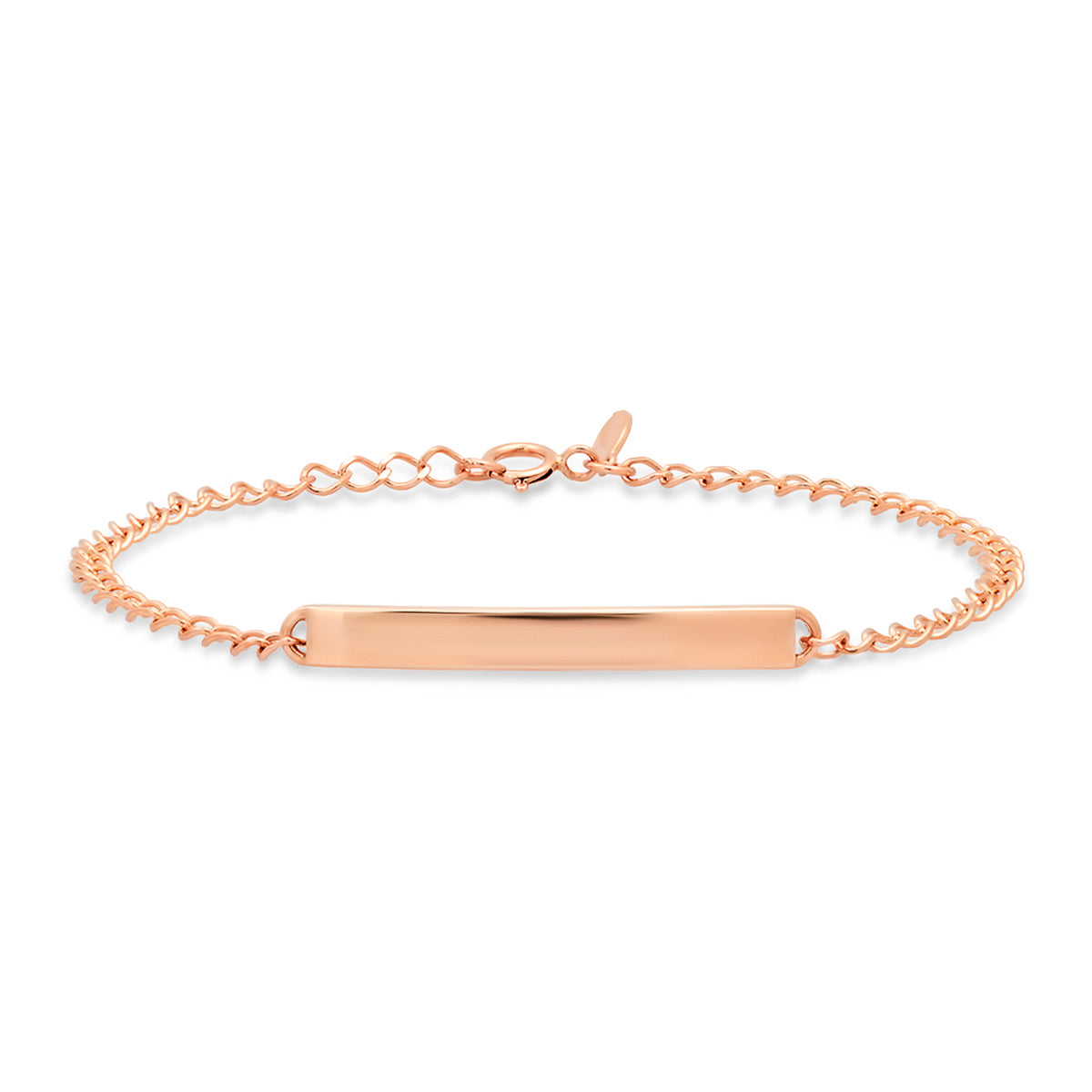 14K Solid Rose Gold ID Bracelet