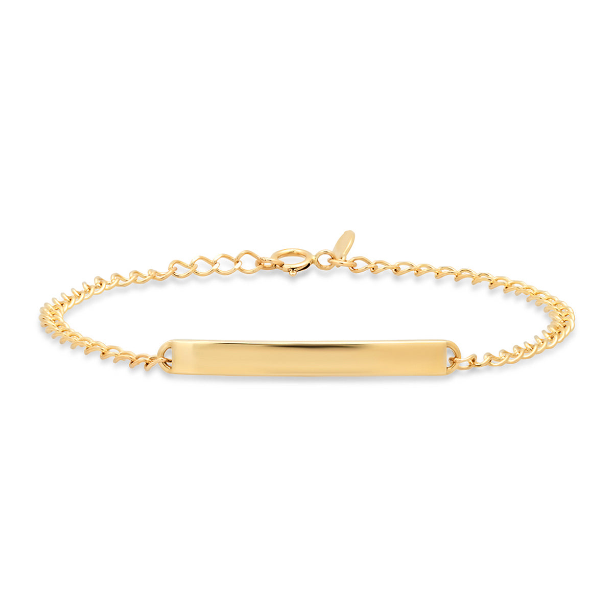 14K Solid Yellow Gold ID Bracelet