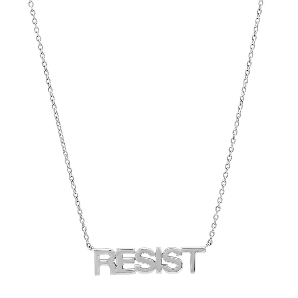14K White Gold Resist Necklace