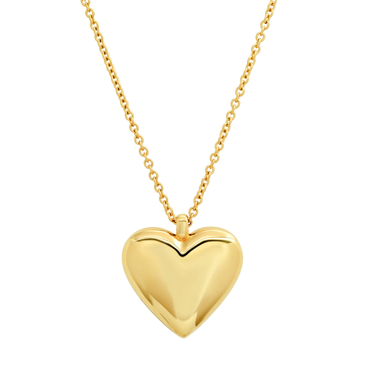 Large Hammered 14K Gold Heart Pendant - Apples of Gold Jewelry