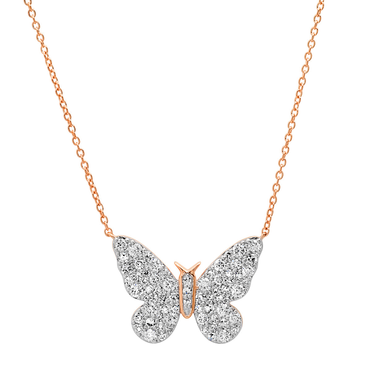 Bright Opal & Diamond Butterfly Necklace — Bradley's Jewelers