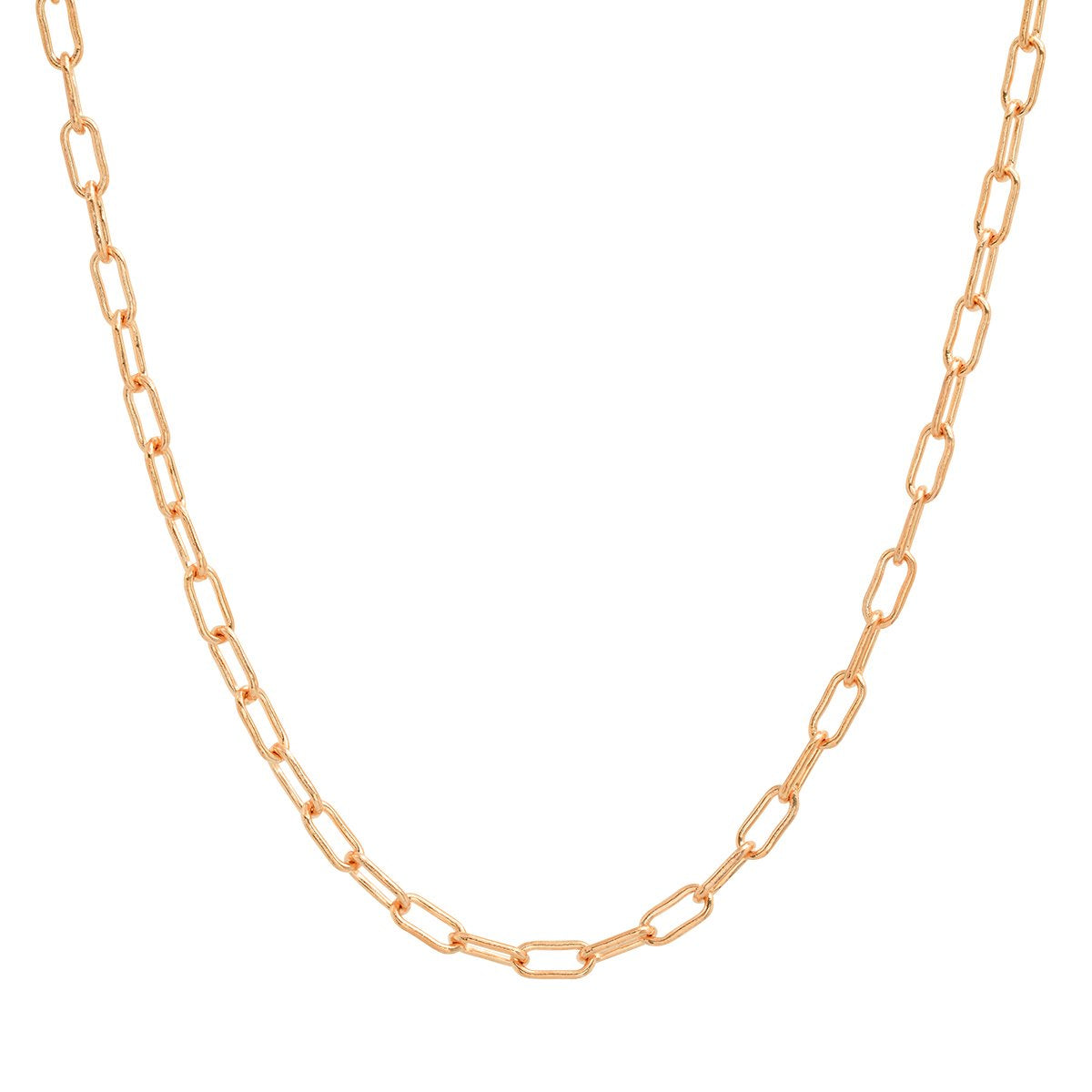 14K Rose Gold Paperclip Necklace