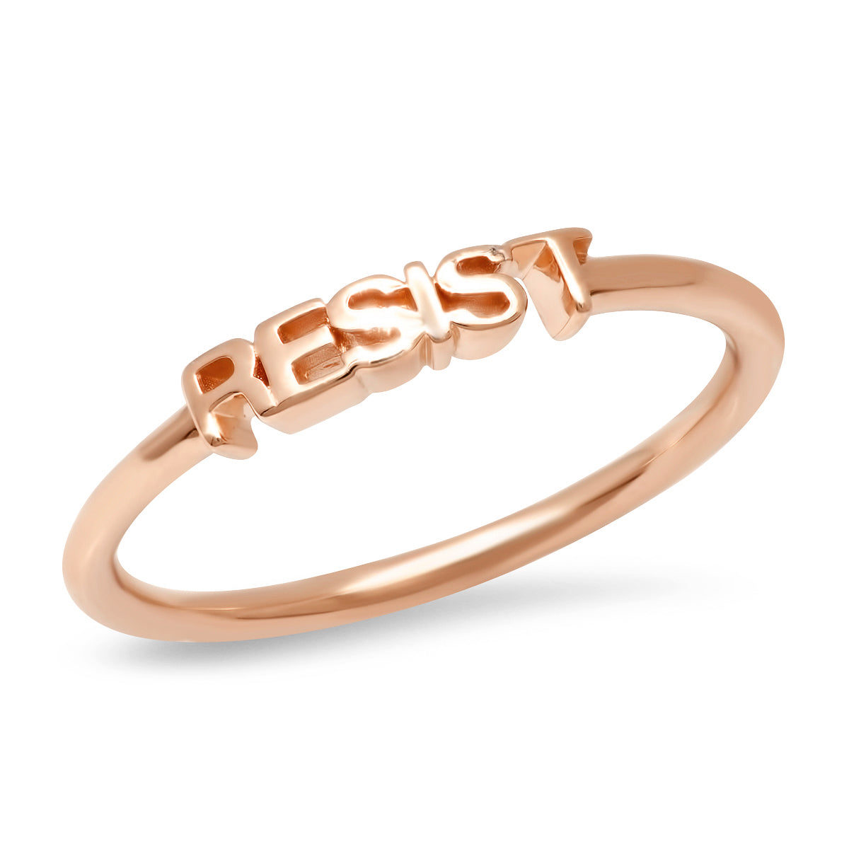 14K Rose Gold Mini Resist Ring