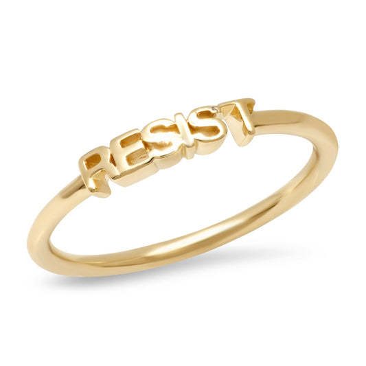14K Yellow Gold Mini Resist Ring