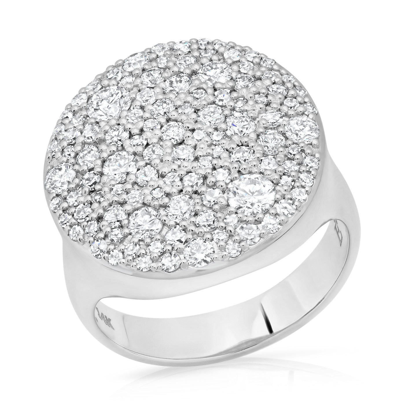 14K White Gold Diamond Sunshine Ring
