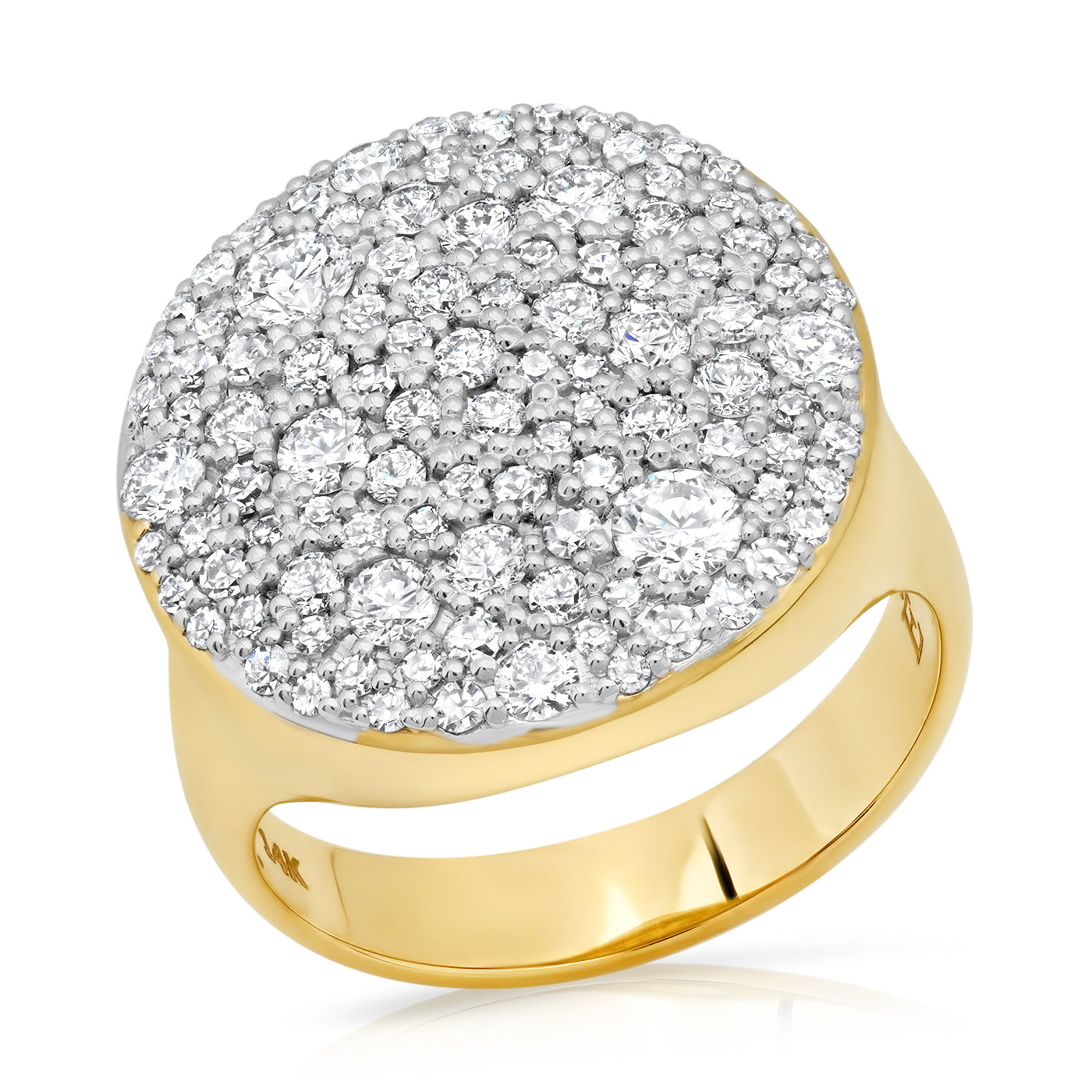 14K Yellow Gold Diamond Sunshine Ring