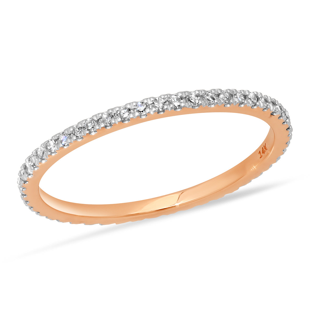 14K Rose Gold Diamond Eternity Band