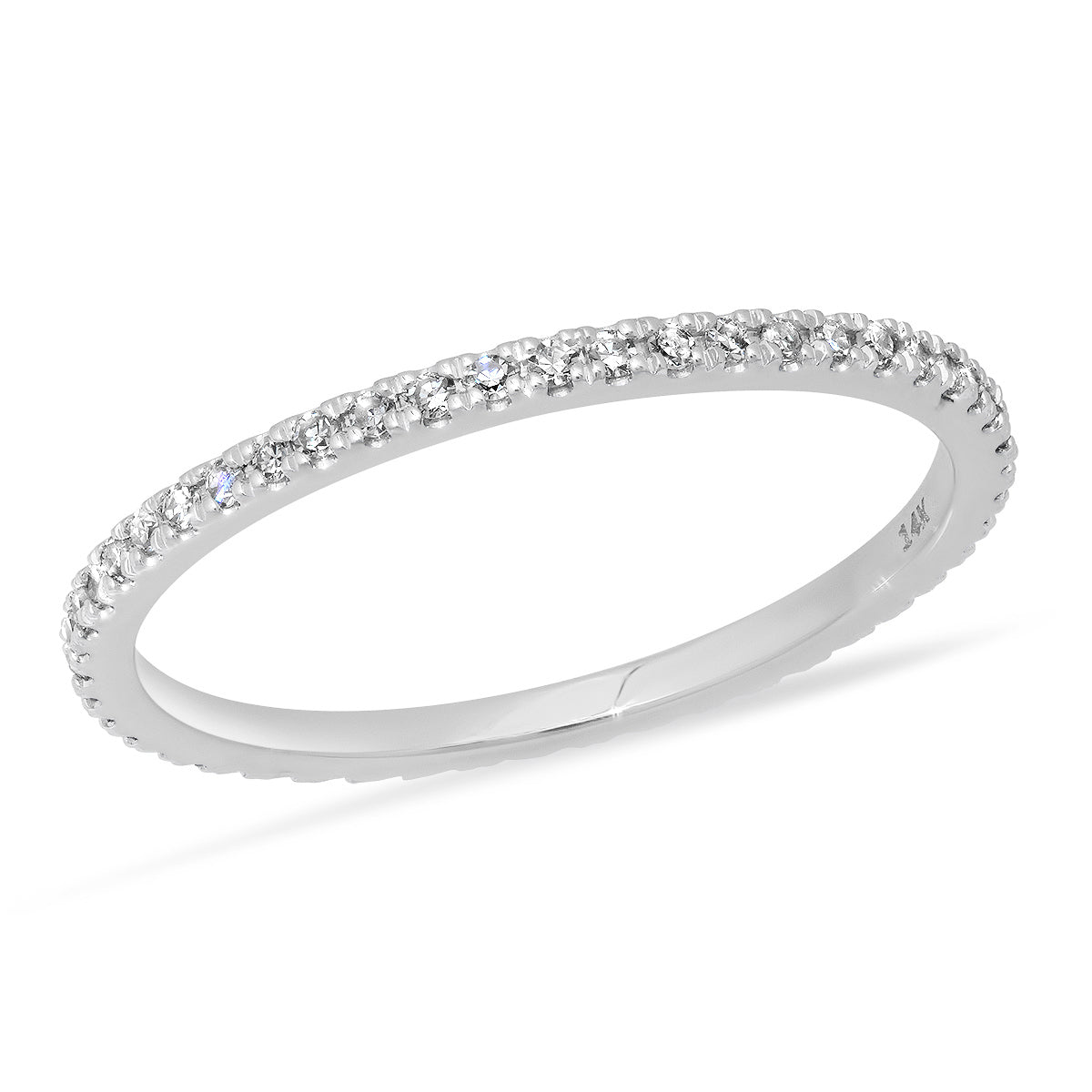 14K White Gold Diamond Eternity Band