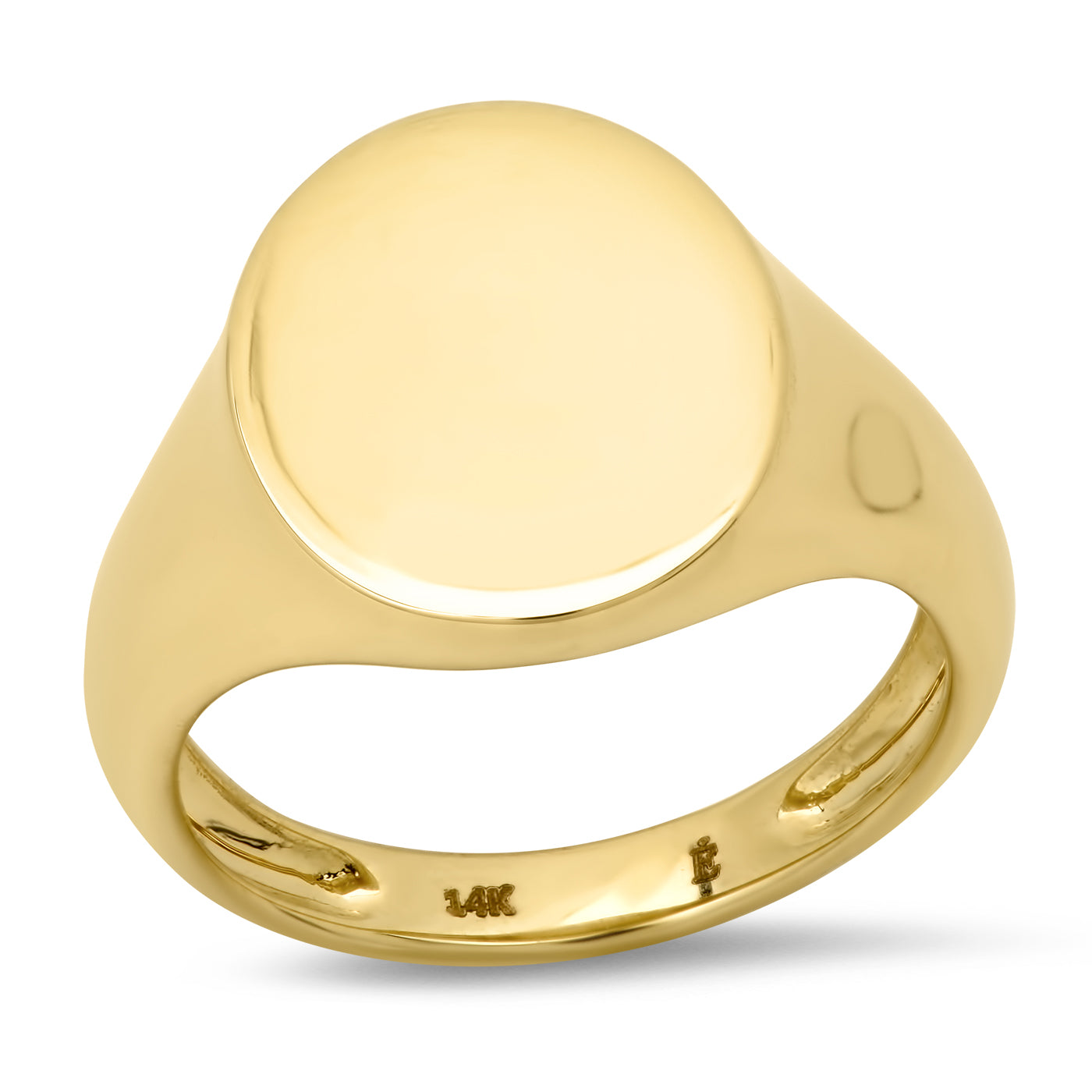 14K Yellow Gold Signet Pinky Ring