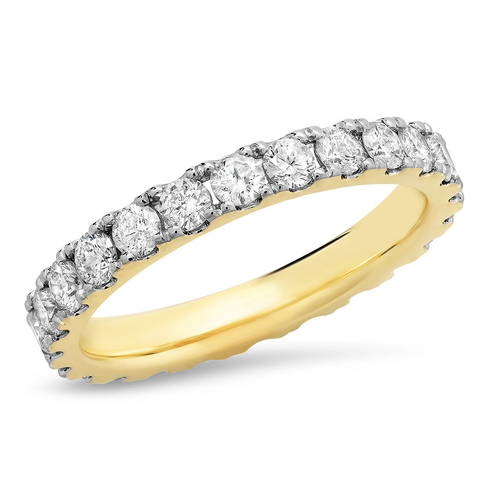 14K Yellow Gold Large Diamond Eternity Band