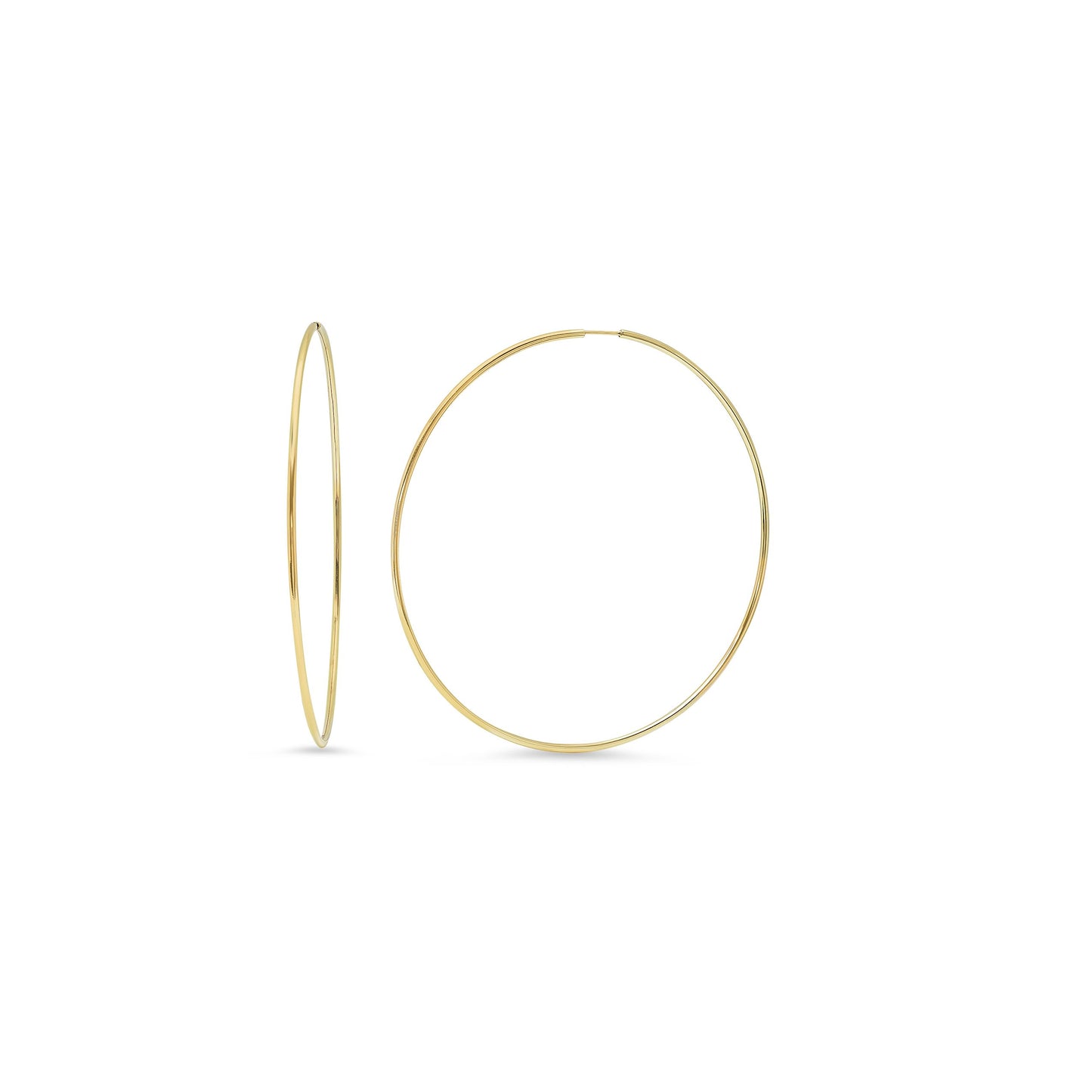 Eriness Yellow Gold 1 Inch Hoops